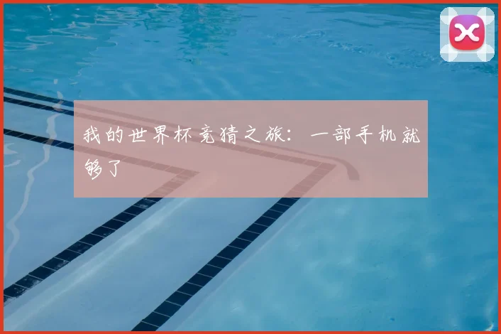 我的世界杯竞猜之旅：一部手机就够了